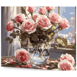 KIT PAINT BY NUMBERS CON BASTIDOR ROSAS ETERNAS 40X50